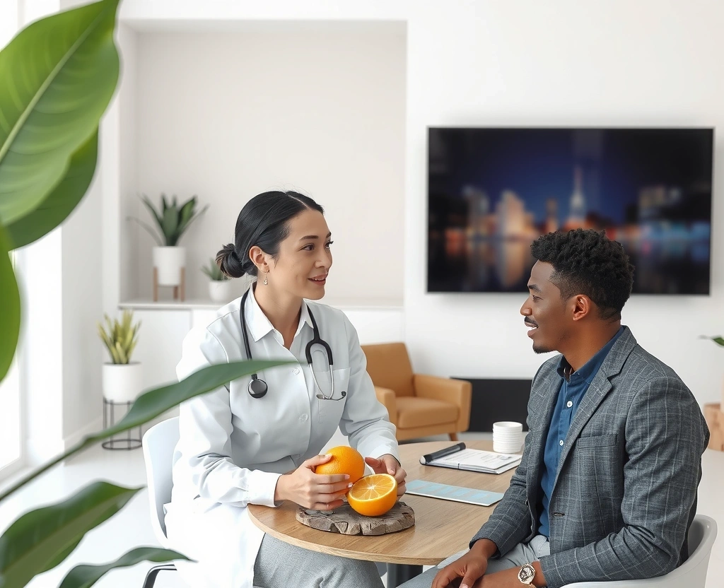 Professional consultation at Natural Wellness Solutions UK wellness centre on Harley Street